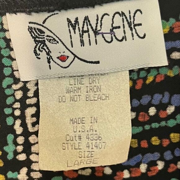 Womens Vintage Maygene Multi Color Global Print Blazer Sz Large - Picture 7 of 8